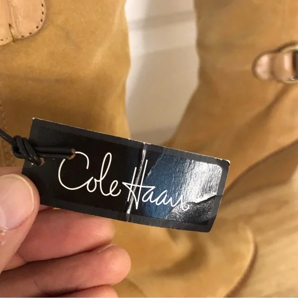 NWT Cole Haan NIKE Air Michelle Shearling Boots Waterproof suede Lamb sheep fur - Picture 7 of 14